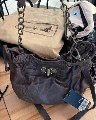Borsa in vera pelle Pepe Jeans