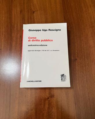 Corso di diritto pubblico, Rescigno