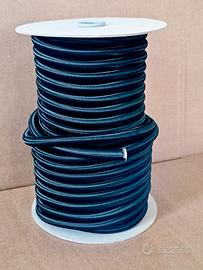 Corda elastica poliestere 14 mm, 25 metri, nera.