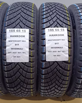 4 GOMME 165 65 15 HANKOOK INV RIF3621
