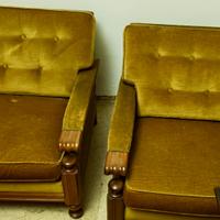 Coppia Poltrone Inzio novecento 900 Velluto