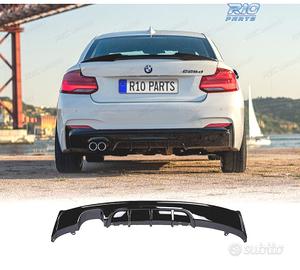 DIFFUSORE BMW F22 F23 LOOK M PERFORMANCE NERO LUCI