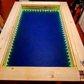 Tavolo da Gioco con area recessed, LED e panno