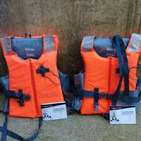 2 GIUBBOTTI SALVAGENTE  NUOVI 40/60 KG DECATHLON 