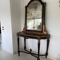 Consolle '800 in legno e marmo