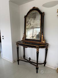 Consolle '800 in legno e marmo