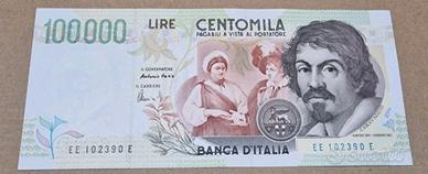CENTOMILA 100000 LIRE CARAVAGGIO 2° TIPO TRIPLA E