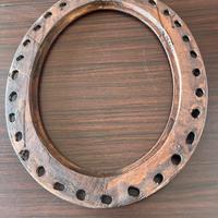 Cornice ovale in legno traforata vintage