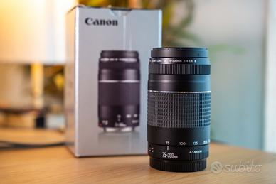Canon EF 75-300mm f/4-5.6 III + scatola