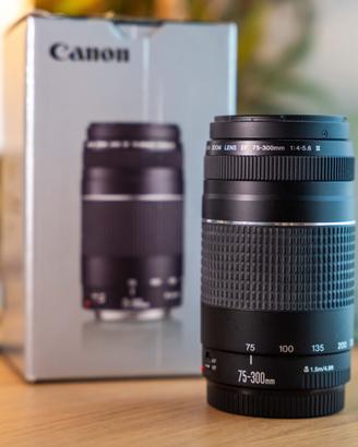 Canon EF 75-300mm f/4-5.6 III + scatola