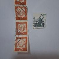 francobolli tedeschi anni 60 pz 5