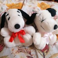 Coppia Peluche Snoopy vintage