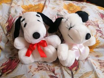 Coppia Peluche Snoopy vintage