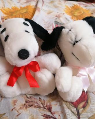 Coppia Peluche Snoopy vintage