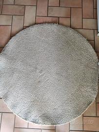 Tappeto rotondo beige morbido - diametro 130 cm