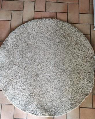Tappeto rotondo beige morbido - diametro 130 cm