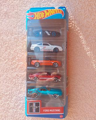Confezione da 5 Ford mustang hotwheels 