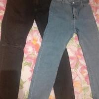 set 2 paia jeans donna BERSHKA Taglia EU 40