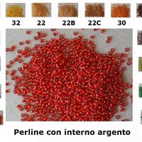 250 grammi Perline con interno argento