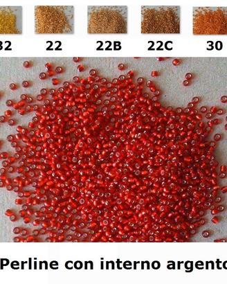 250 grammi Perline con interno argento