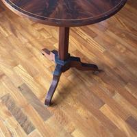 Tavolo legno francese antico a vela  tondo intarsi