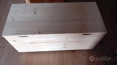 cassapanca legno pino grezzo 35x74 h40 (2pezzi)))
