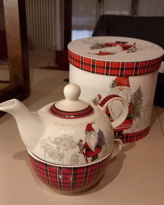 teiera natalizia con tazza nuovo