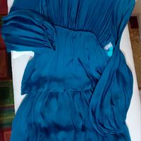 Abito per color petrolio a balze