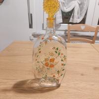 bottiglia vetro decorata s mano