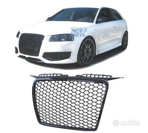 GRIGLIA AUDI A3 8P 05-08 LOOK RS3 NERO LUCIDO