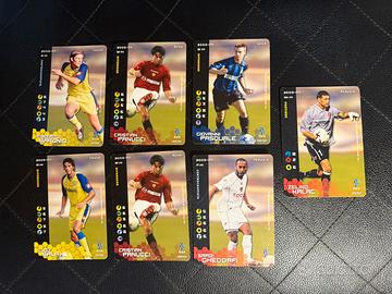 Lotto di 7 carte originali Football Champions