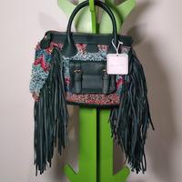 Borsa a mano verde scuro con tracolla – nuova con