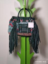 Borsa a mano verde scuro con tracolla – nuova con