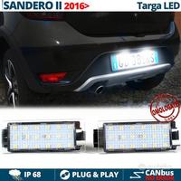 Luci TARGA LED per DACIA SANDERO 2 Restyling 6500K