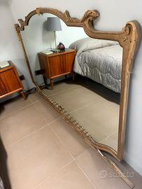Grande specchiera vintage cornice legno