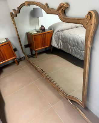 Grande specchiera vintage cornice legno