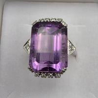 ANELLO ORO AMETISTA DIAMANTI