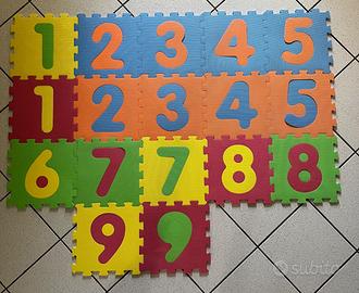 Tappeti a quadrotti con numeri