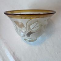 Coppa in vetro lavorato