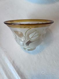 Coppa in vetro lavorato
