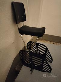 Seggiolino posteriore bici imbottito + poggiapiedi