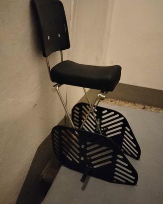 Seggiolino posteriore bici imbottito + poggiapiedi