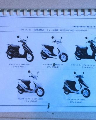 DVD Honda ZX e SR Dio Manuale Officina