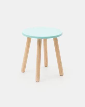 Sgabello in legno per bambini - color menta/pastel