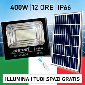 Faro Led 400W con Pannello Solare Telecomando