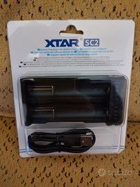 Caricabatterie litio QC rapido 2x18650 21700 nuovo