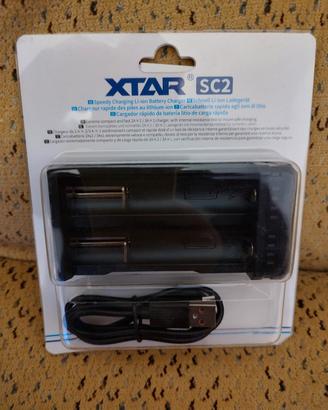 Caricabatterie litio QC rapido 2x18650 21700 nuovo