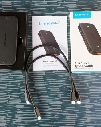 Docking station Switch KVM USB-C controllo 2 PC