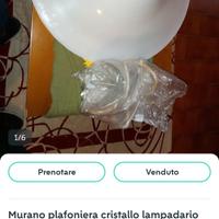 plafoniera murano vetro