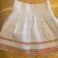 Gonna bianca cotone e poliestere elasticizzata